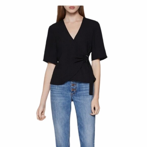 Bcbgeneration Elbow Sleeve Wrap Top‎ Size SMALL - Picture 1 of 13